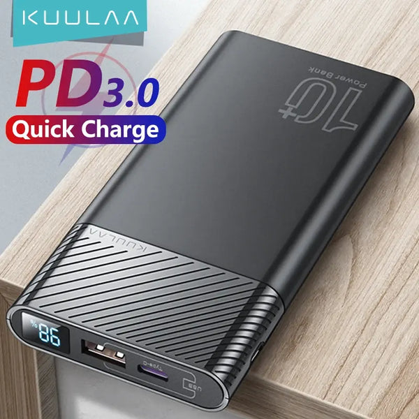 KUULAA Power Bank 10000mAh QC PD 3.0 PoverBank