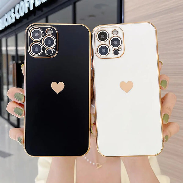 Electroplated Phone Heart Case