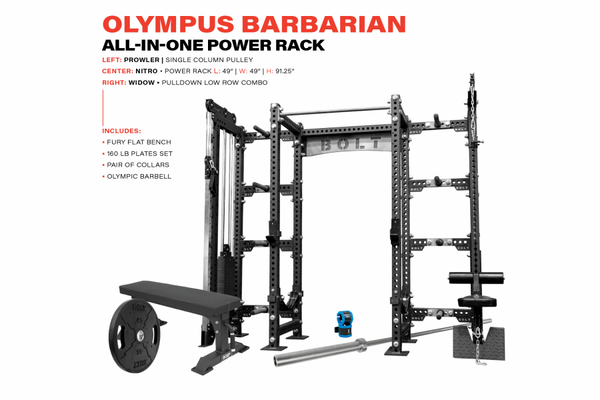 #31 Storm Series Olympus All-in-one Power Rack With Barbarian Home Gym Package