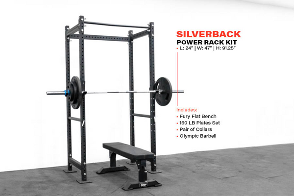 #7 Lightning Series Silverback Power Rack Home Gym Package