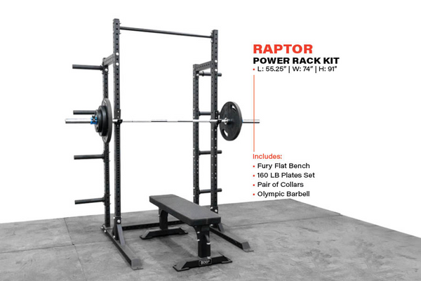 #6 Lightning Series Raptor Half Rack Home Gym Package