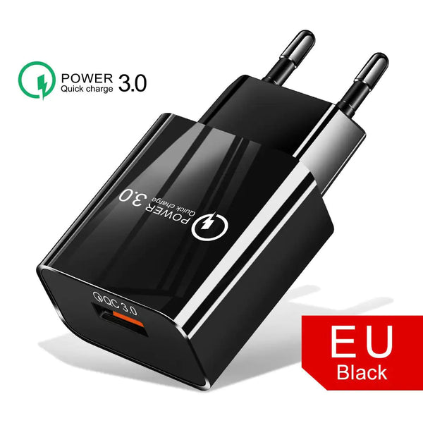 18W3A Fast Charger QC 3.0 USB Charger